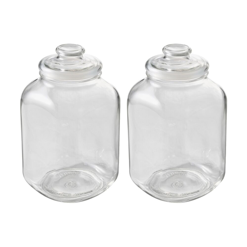 Ecology Riserva Square Kitchen Pantry Jar With Airtight Lid 4.5L (2 Pack)