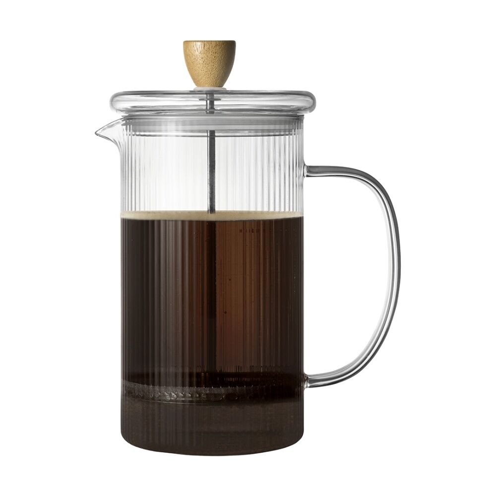 Ecology 1L Tea & Coffee Rippled Infuse Glass Plunger French Pressed — image 2