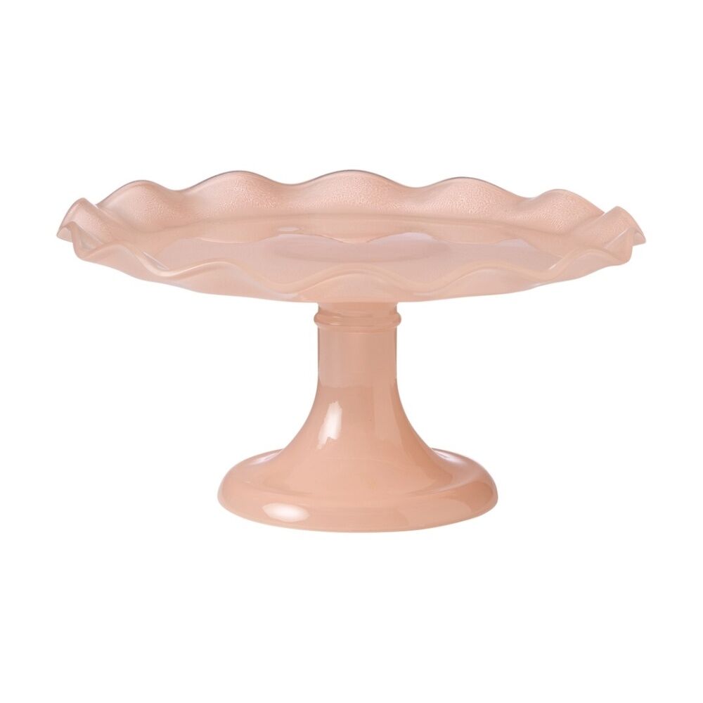 Ecology Ruffle Cake Stand 26 x 12.5cm Petal Soda Lime Glass Petal 26x12.5cm