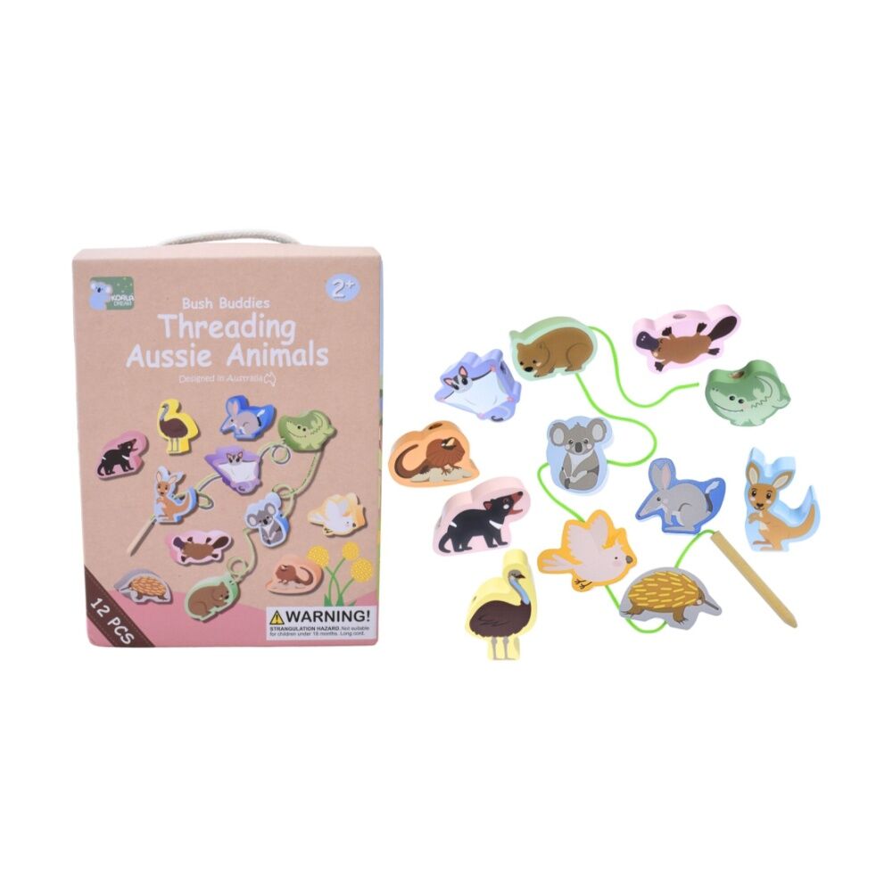 Koala Dream Bush Buddies Threading Aussie Animals Set Timber 2y+ (2 Pack) — image 5