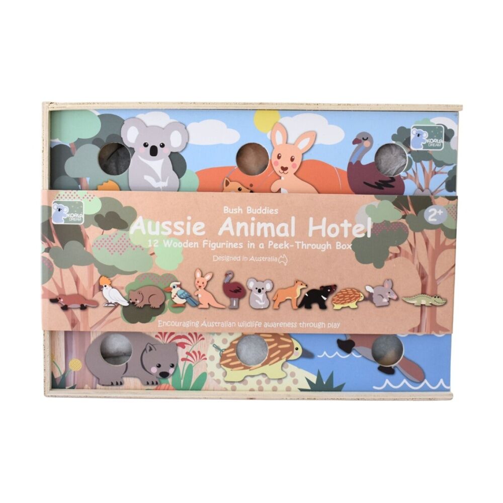 Koala Dream 2y+ Bush Buddies Aussie Animal Hotel Wooden Kids Toy Set