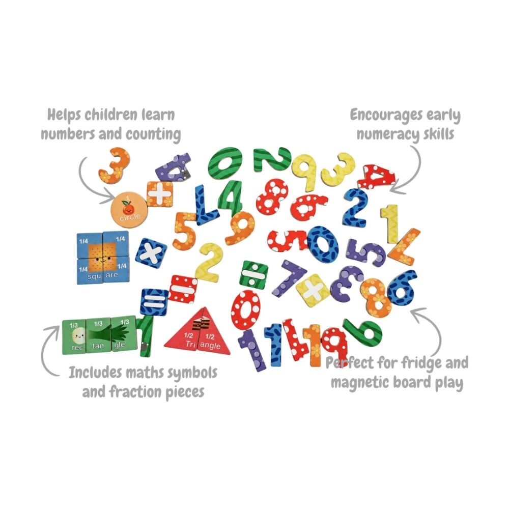 Koala Dream 50pc Koala Dream Kids 3y+ Fridge Friends Wooden Numbers & Shapes Magnets (2 Pack) — image 4