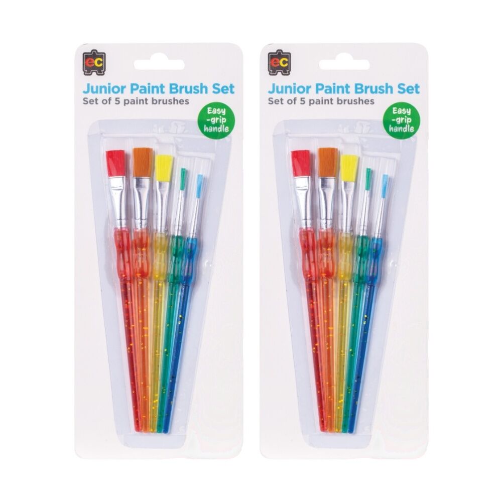 Educational Colours 5pc Educational Colours Junior Paint Brush Set Art/Craft Supplies (2 Pack)