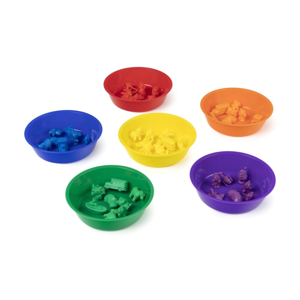 Educational Colours 6pc Educational Colours Plastic Painting and Sorting Bowls 15cm 2y+ Assorted (2 Pack) — image 5