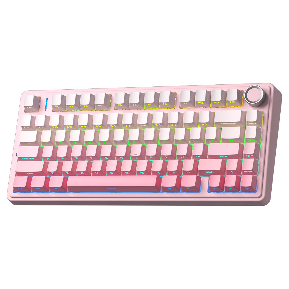 Aula F75 Wireless Type-C Tri-Mode Gasket Mechanical Keyboard — Pink