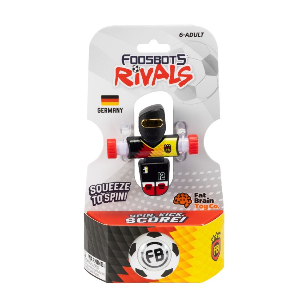 Foosbots 6Y+ Rivals Team Germany Squeeze To Spin Kids Soccer Football Toy (2 Pack) — image 2