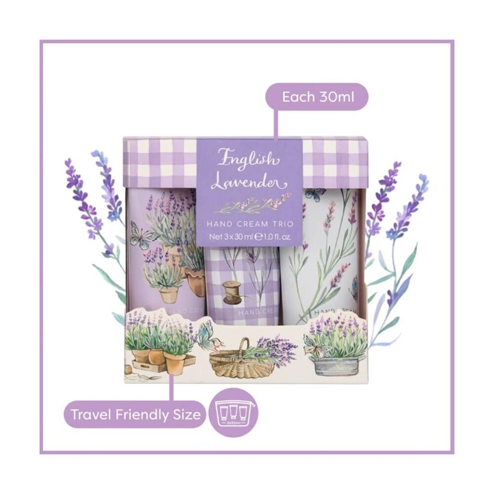 Heathcote & Ivory 3pc Heathcote & Ivory English Lavender Hand Cream Trio Travel 30ml (2 Pack) — image 4