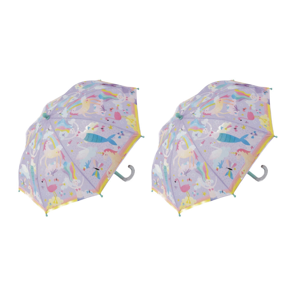 Floss & Rock Colour Changing Umbrella Fantasy Kids Accessory 3y+ 60x70cm (2 Pack)