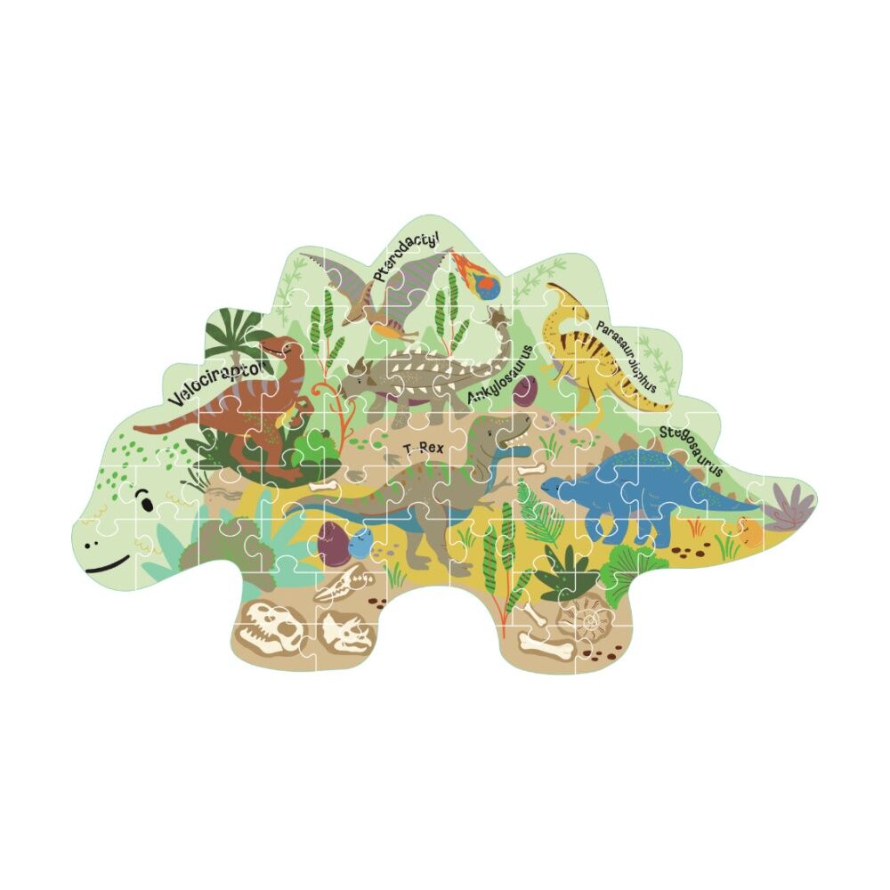 Floss & Rock Kids 5y+ Shaped Jigsaw Puzzle Activity Game Dinosaur (60 Pieces) — image 2