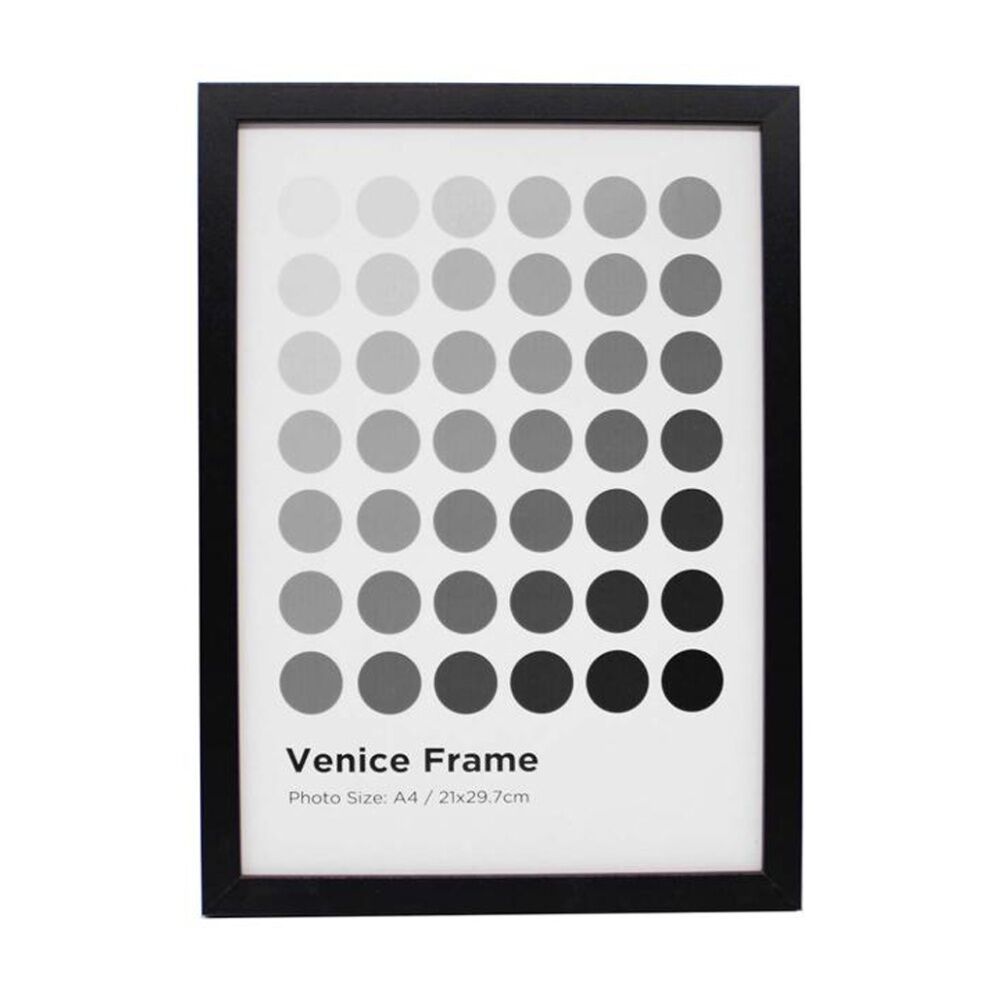 Braz 29.7x21cm A4 Venice Image Photo Document Display Frame — Black