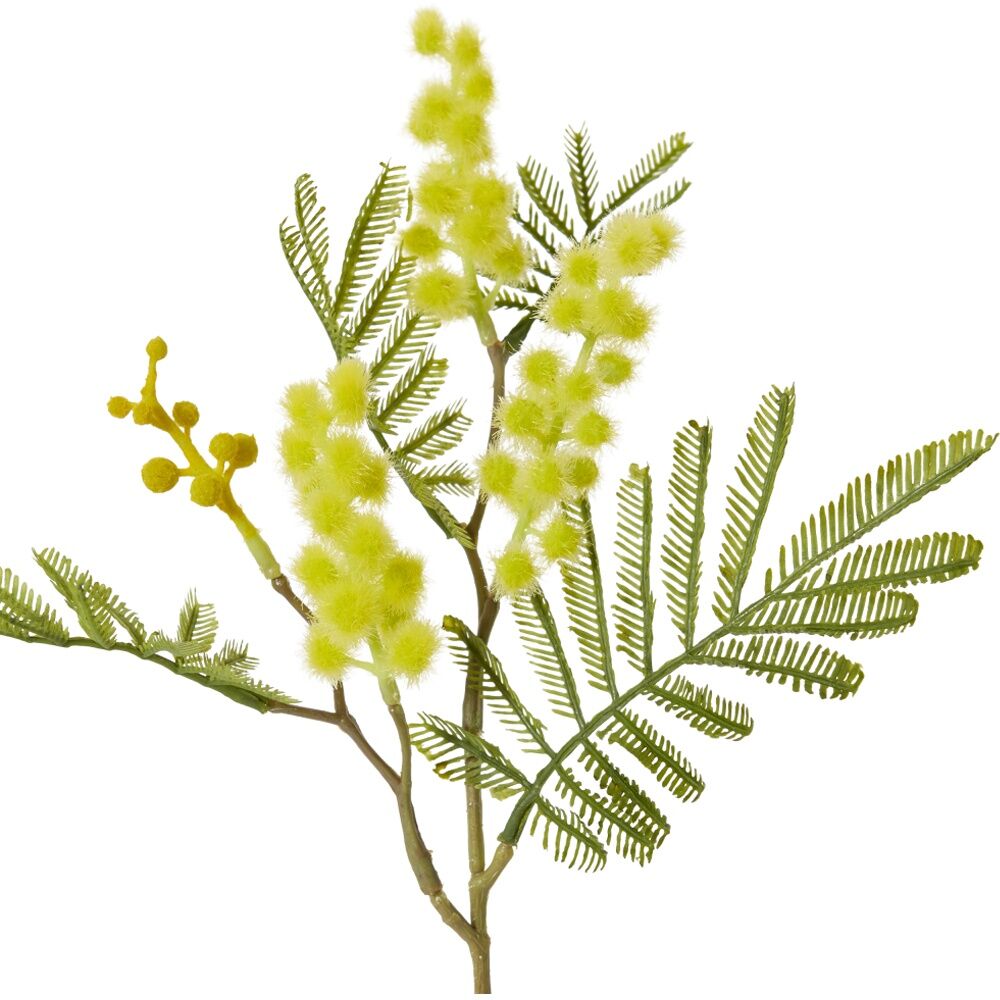 E Style Wattle Pick - Durable Artificial Floral Stem With Fabric Petals And Wire Stem - Vibrant Yellow Decor - 10 L x 4 W x 33 H Cm - Plastic Fabric — image 2