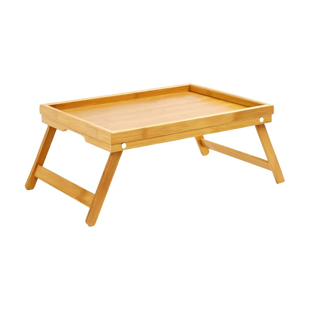 Braz 49.5x30x22.5cm Bamboo Fold Up Lap Tray Bed Laptop Table