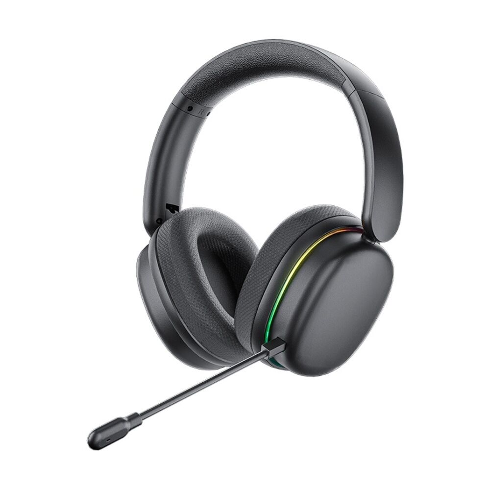 Aula G7 Pro Wireless Tri-Mode Gaming Headset Low Latency 2.4G 10ms RGB Lighting 40mm Speakers PC Laptop Mobile PS4 PS5 80 Hours — Black