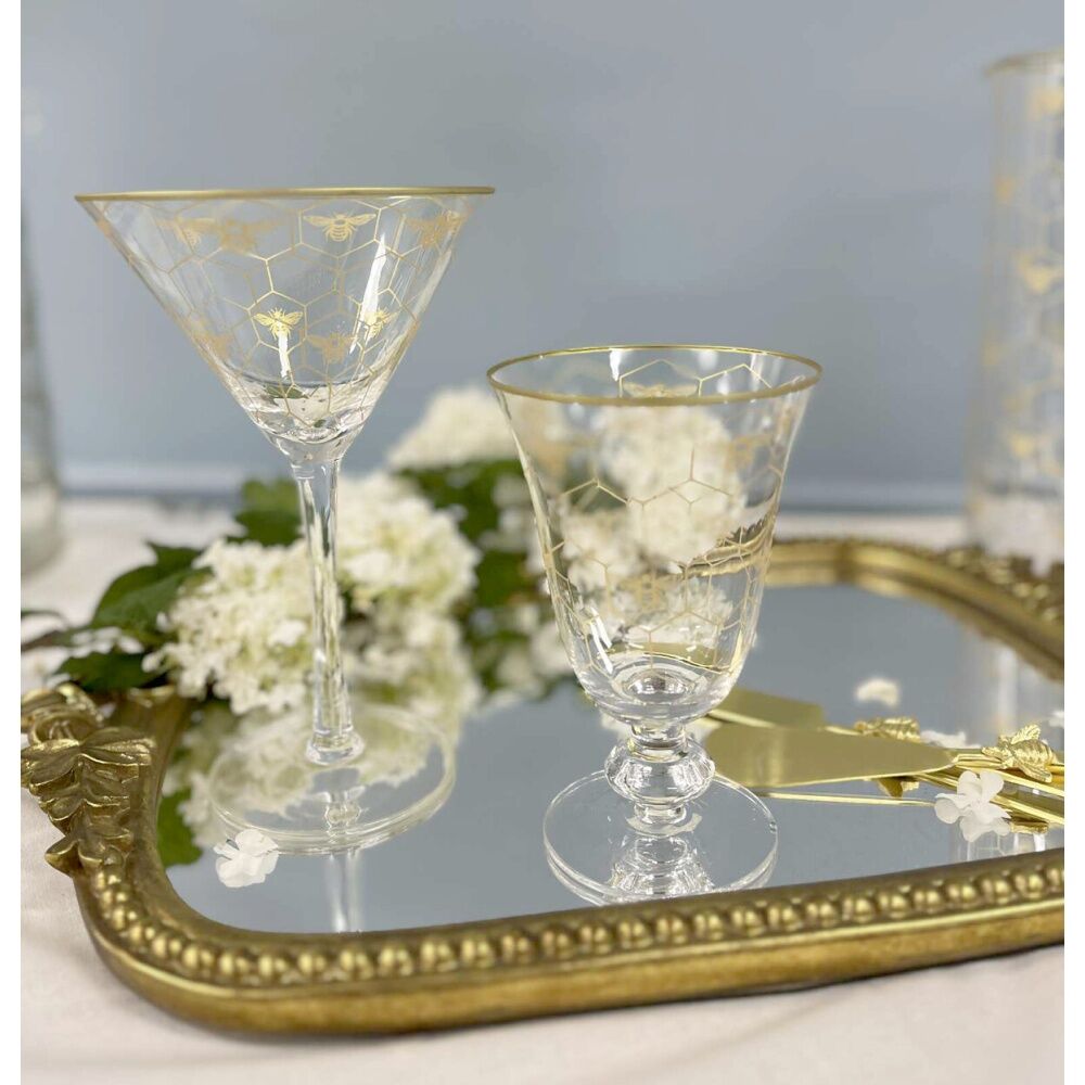 LVD 16x11x7.5cm Honeycomb Bee Wine/Water Glass Barware/Drinkware Decor 350ml — image 2