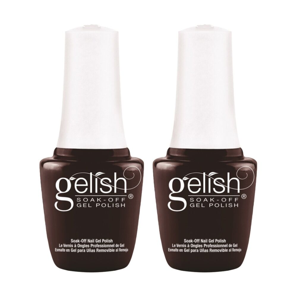 Gelish Mini UV LED Soak Off Gel Nail Polish Black Cherry Berry 9ml (2 Pack)
