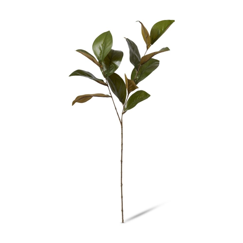 E Style Magnolia Leaf Spray Realistic Artificial Flower Green 25x16x76cm E Style