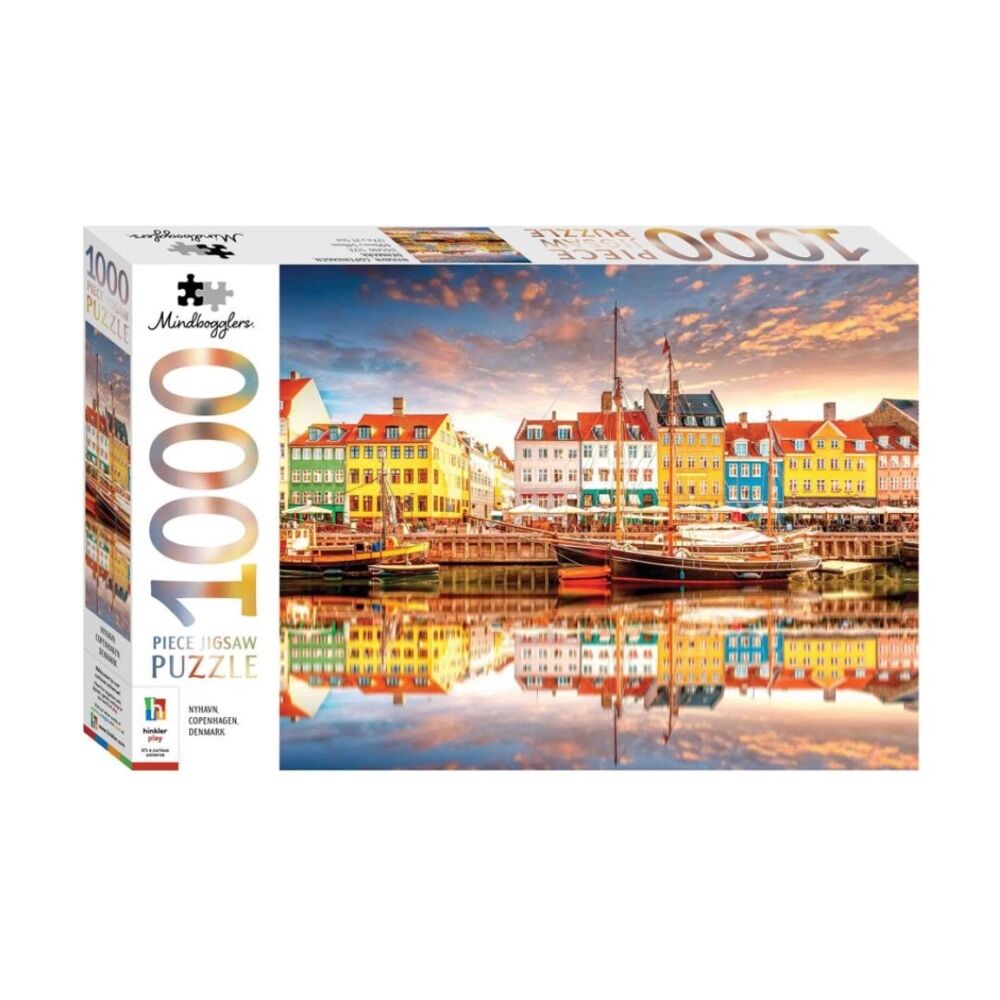Hinkler Mindbogglers Nyhavn Denmark Jigsaw Puzzle Enthusiasts (1000 Pieces)