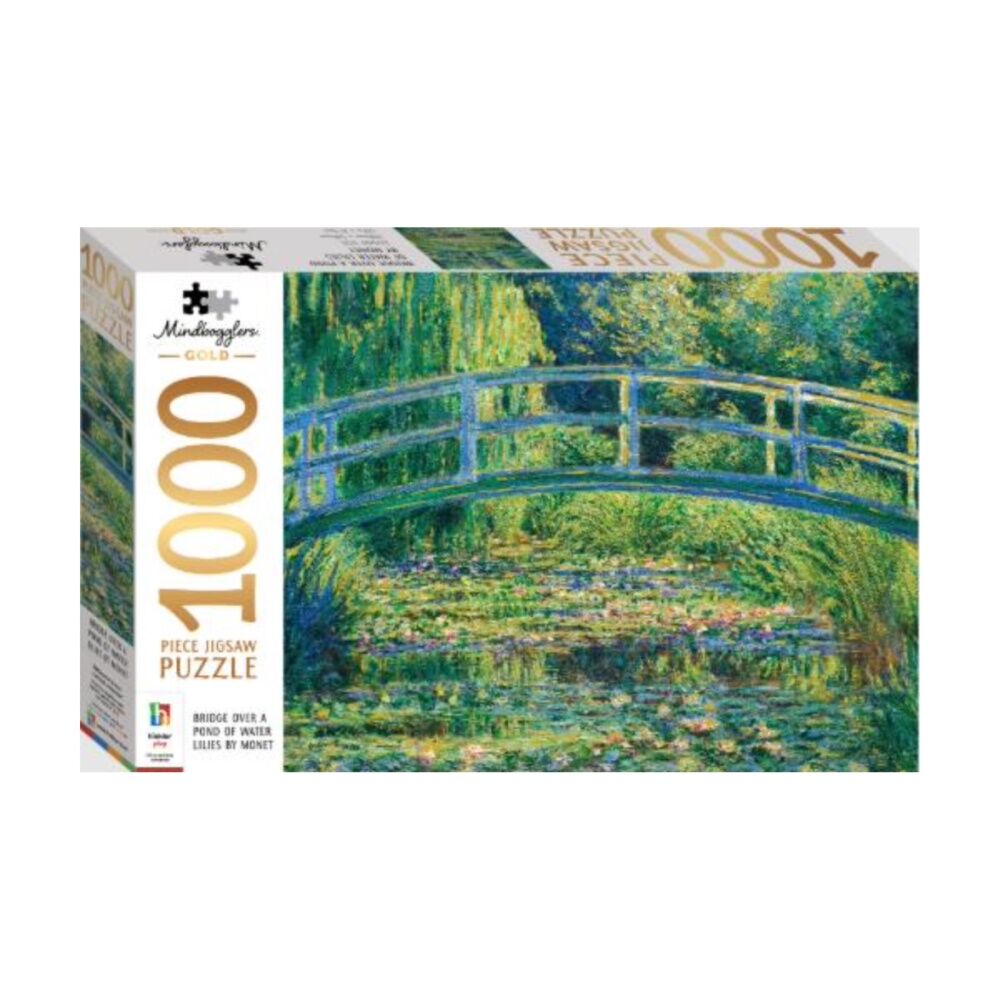 Hinkler Mindbogglers Gold Water Lilies & Gold Starry Night Puzzle (1000 Pieces) — image 2