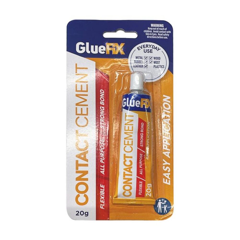 Gluefix 20g Contact Cement Strong Flexible Adhesive Glue Tube