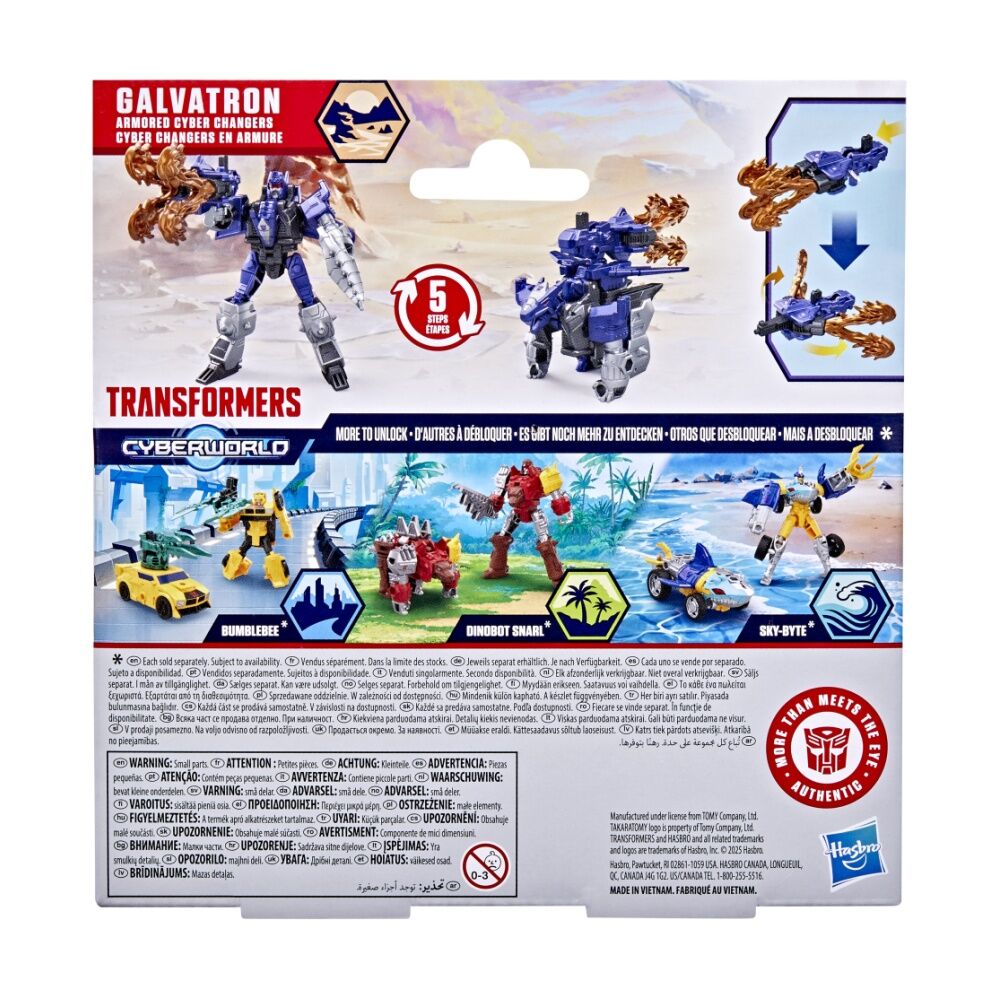 Transformers 6y+ Cyberworld Armoured Cyber Changers Kids Figure Toy Assorted — image 8