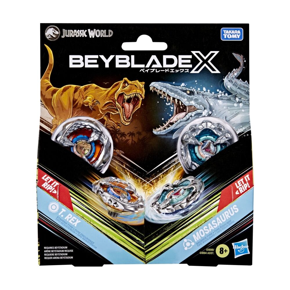 Beyblade x Jurassic World Gravesand Kids Battle Play Toy Set 8y+ Assorted