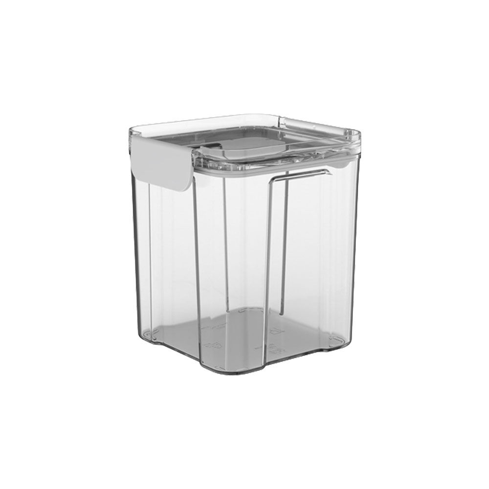 Partyware Plastic Square Modular Canister Storage Container 920ml Clear (8 Pack)