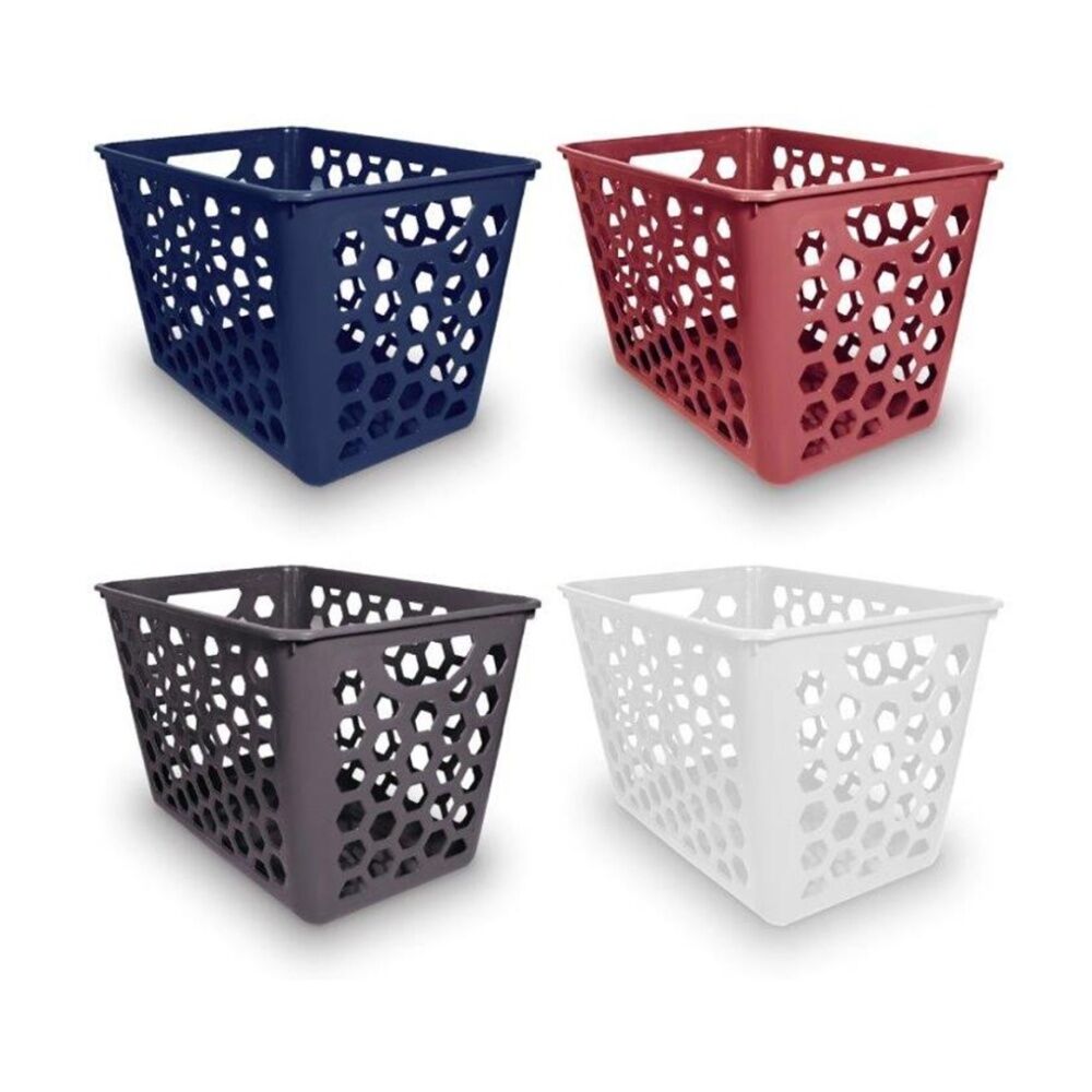 Braz 36.5x24x24cm Mazin Rectangular Plastic Storage Basket Assorted — image 2