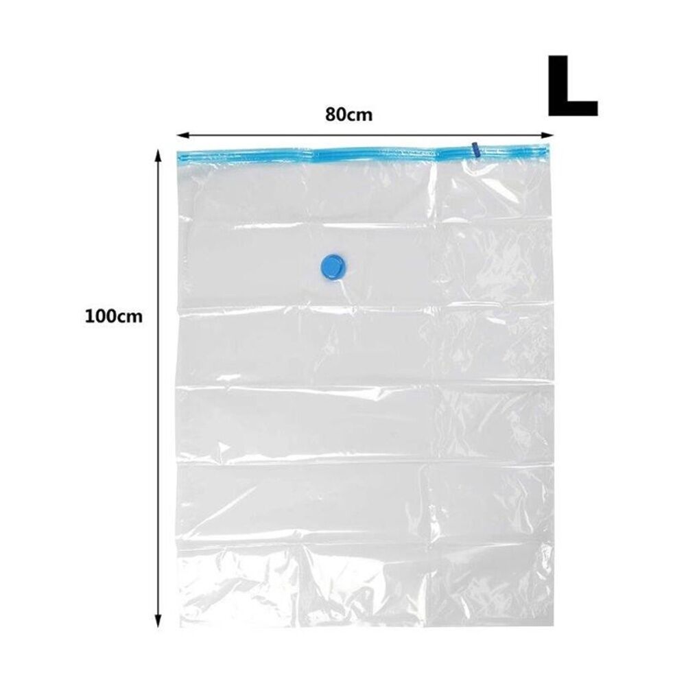 Braz Reusable Vacuum Sealed Clothes Storage Bags L 80x100cm (2 Pieces) — image 2