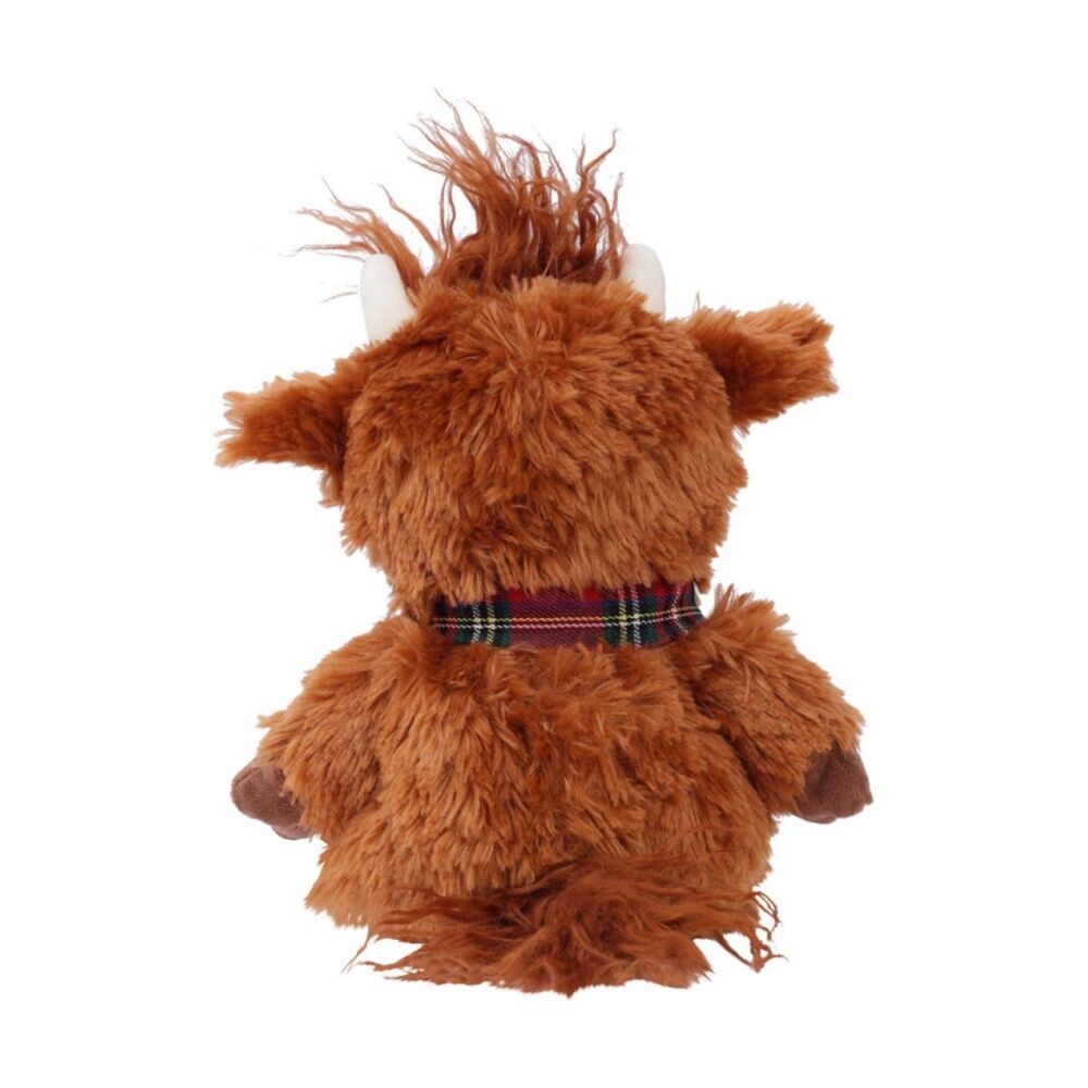 Toasty Hugs Hamish Highland Cow Plush Toy - Microwave Heatable & Freezer Coolable - Flame-Resistant Fabric Filled With Tourmaline - 32x16x13cm Brown — image 2