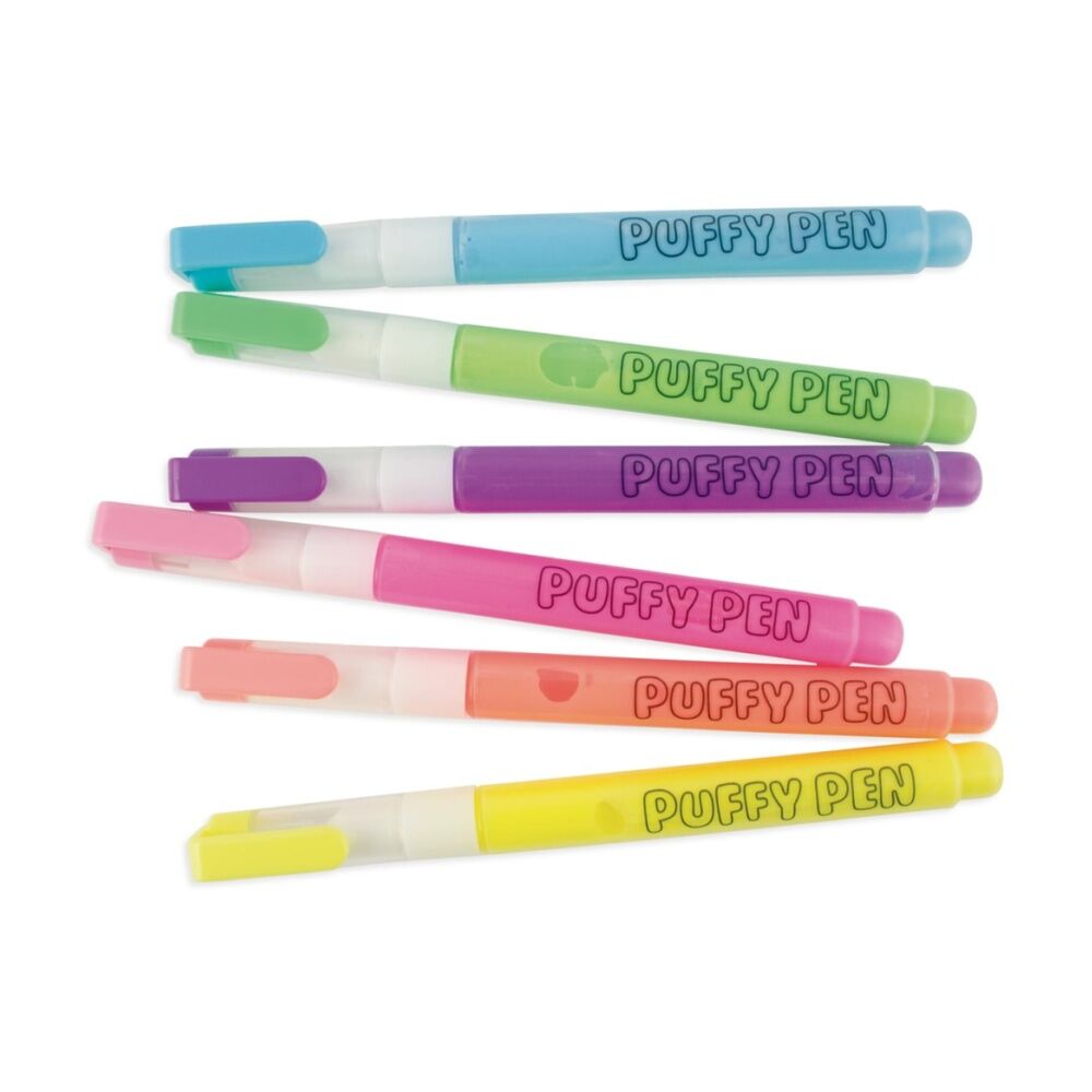 Ooly Magic Puffy Pens Neon Colours 3D Puff Effect Art Kids Craft Set 3y+ (6 Pieces) — image 2
