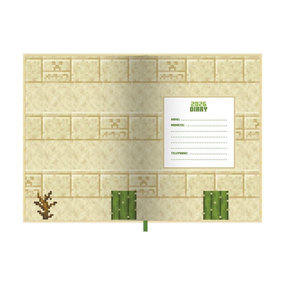 Minecraft A5 21x16cm 2026 Green Planner Yearly Diary Notebook — image 2