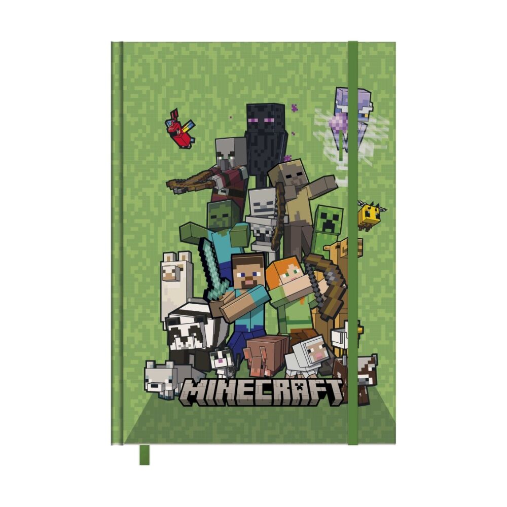 Minecraft A5 21x16cm 2026 Green Planner Yearly Diary Notebook
