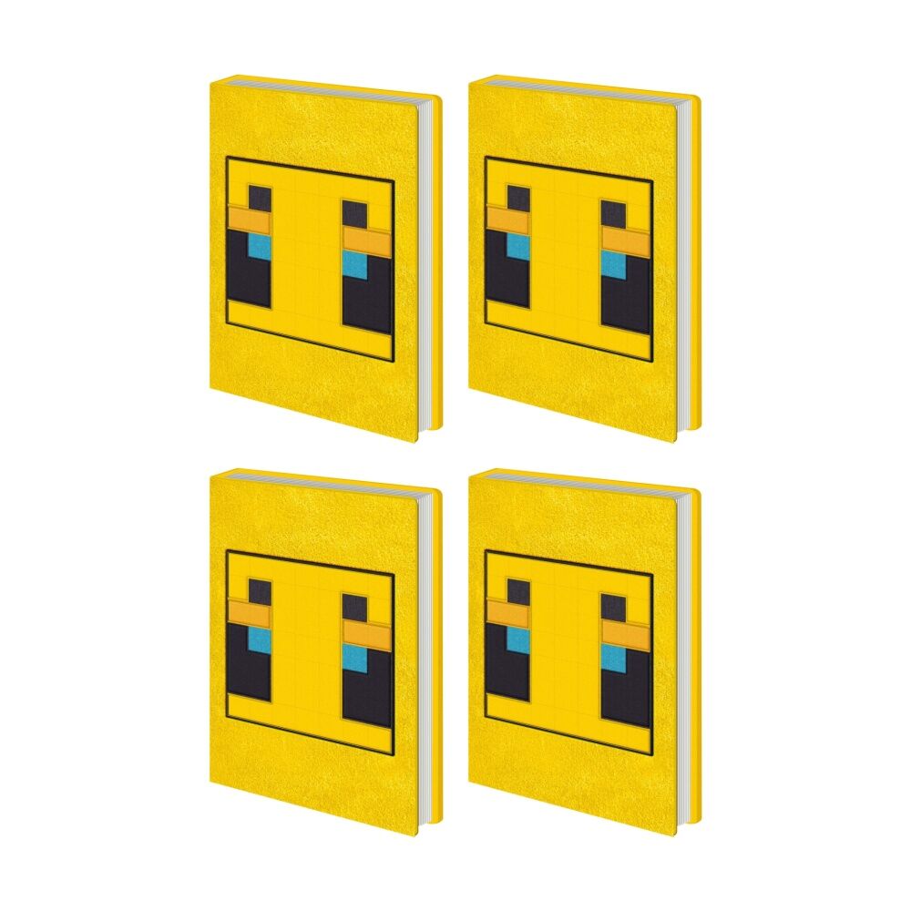 Minecraft Yellow Bee Plush Notebook w/ Inner Compartment A5 21x16cm (4 Pack)