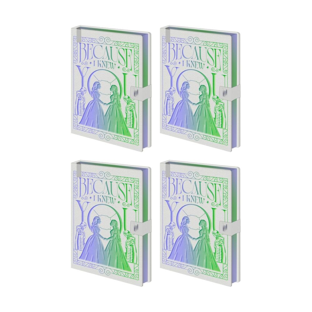 Wicked 2 Because I Knew Premium Notebook w/ Inner Compartment A5 21x16cm (4 Pack)
