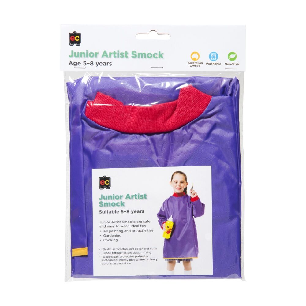 Educational Colours Junior Artist Paint Smock Apron Purple 5-8y (2 Pack) — image 2