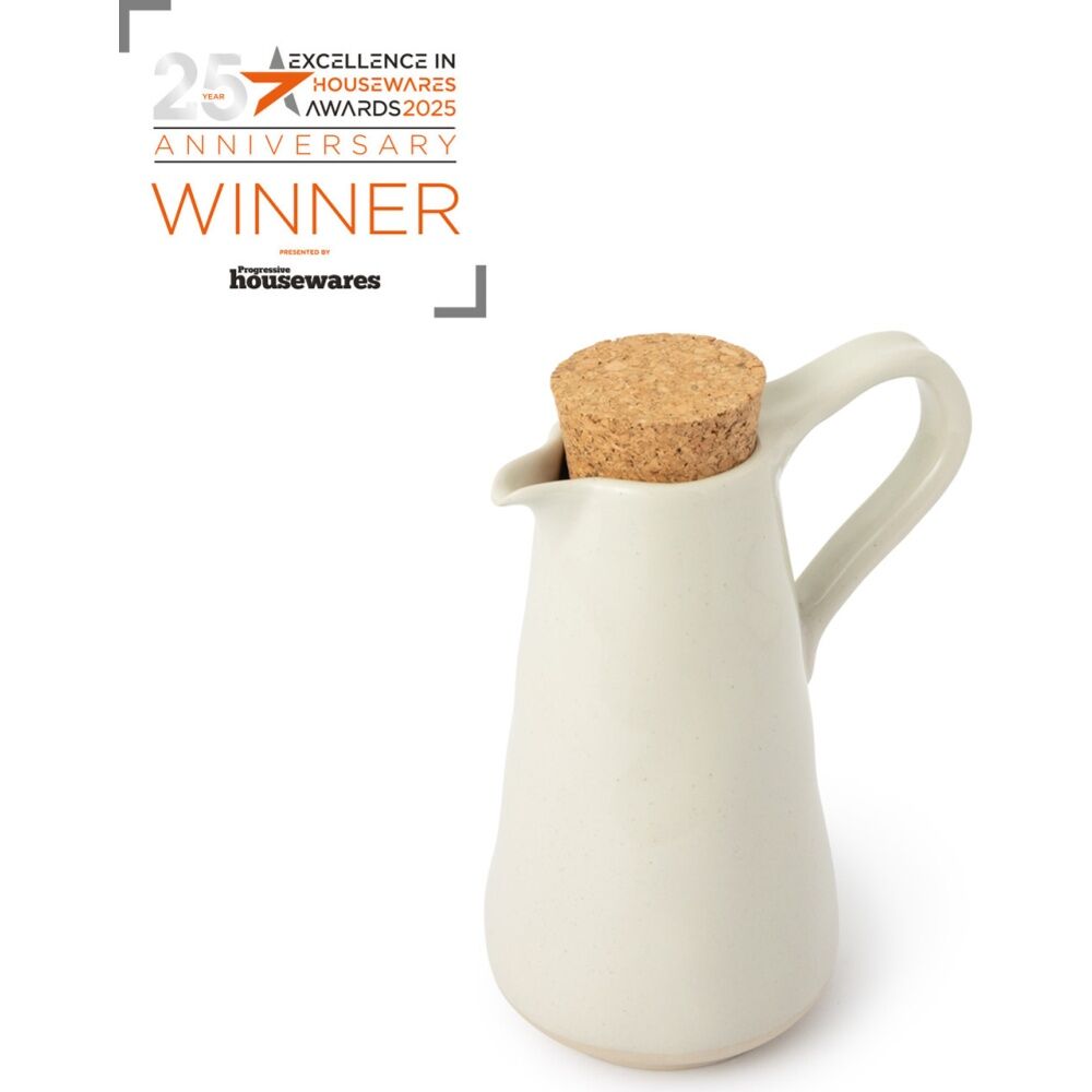 Jamie Oliver 450mL Big Love Delightful Stoneware Oil & Vinegar Drizzler White — image 4