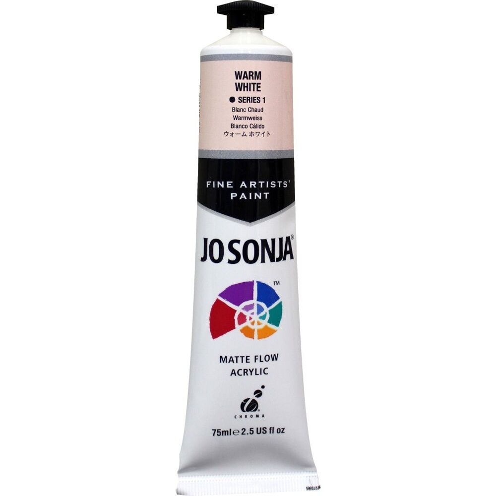 JO Sonja Acrylic Colour Series Artist Craft Paint 75mL Tube Warm White (3 Pack) — image 2