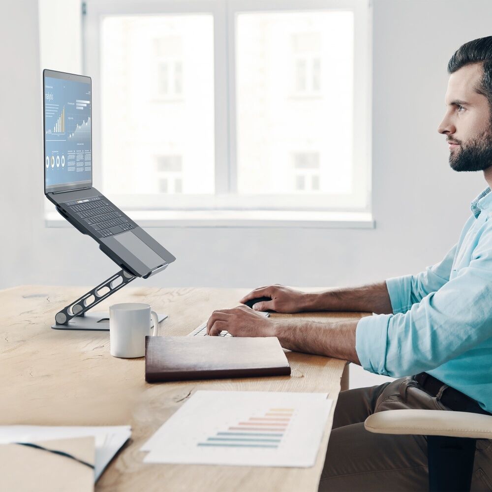 J5create Multi-Angle Durable Nonslip Laptop Stand Aluminium Grey 16in J5Create — image 5