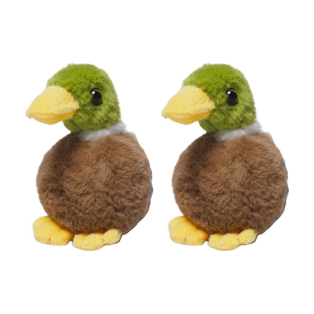 Living Nature Little Mallard Duck Soft Animal Kids Plush Toy Multicolour (2 Pack)