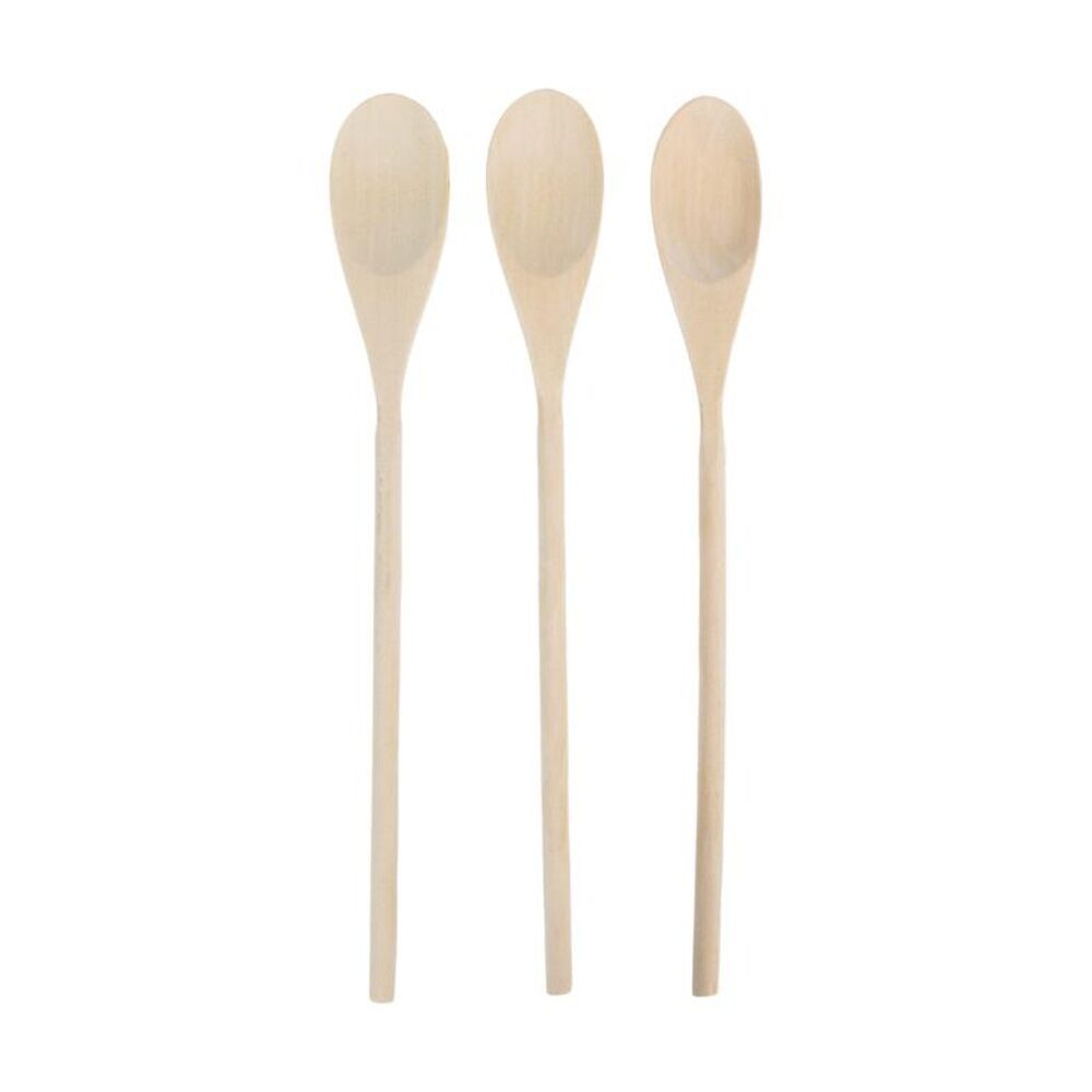 Culinary Kitchen 3pc Culinary Kitchen Wooden Spoons Set Cooking Utensil 30cm (12 Pack) — image 4