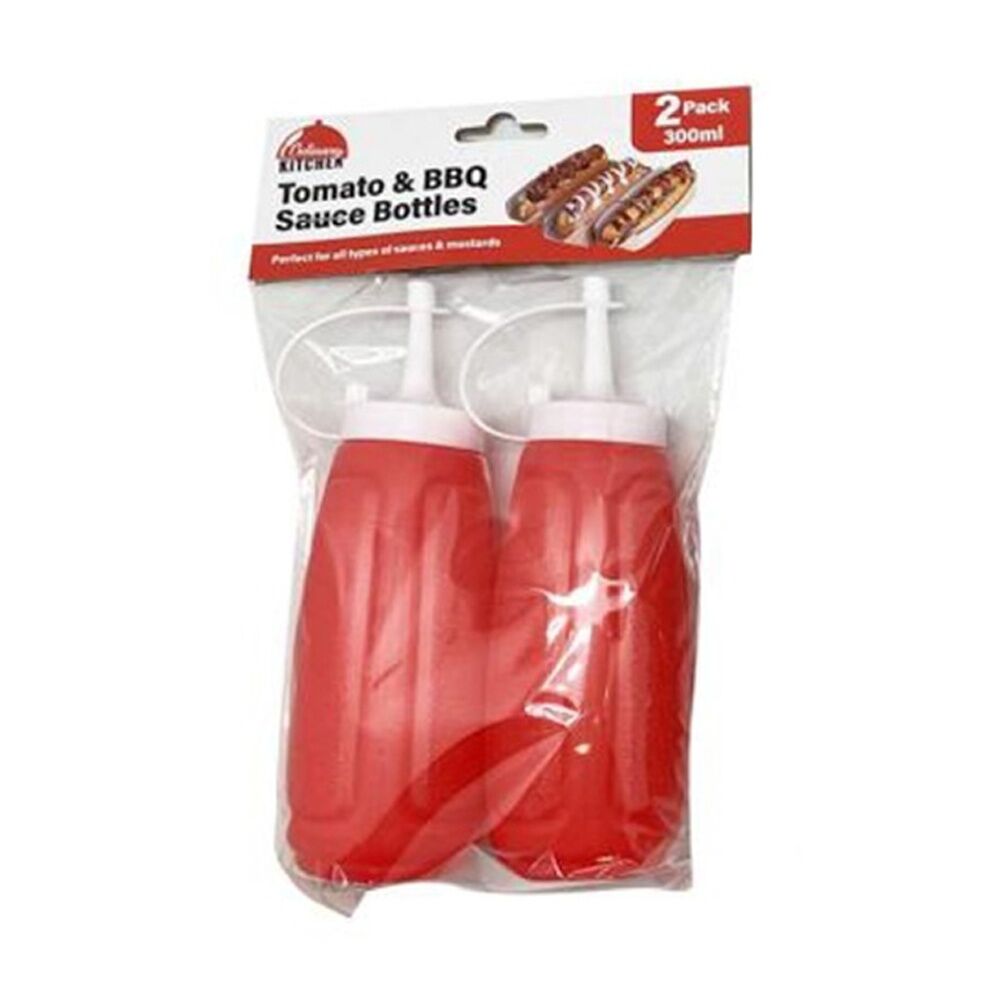 Culinary Kitchen 2pc Culinary Kitchen Plastic Squeeze Bottle Sauce Dispensers 300ml Assorted (3 Pack) — image 2