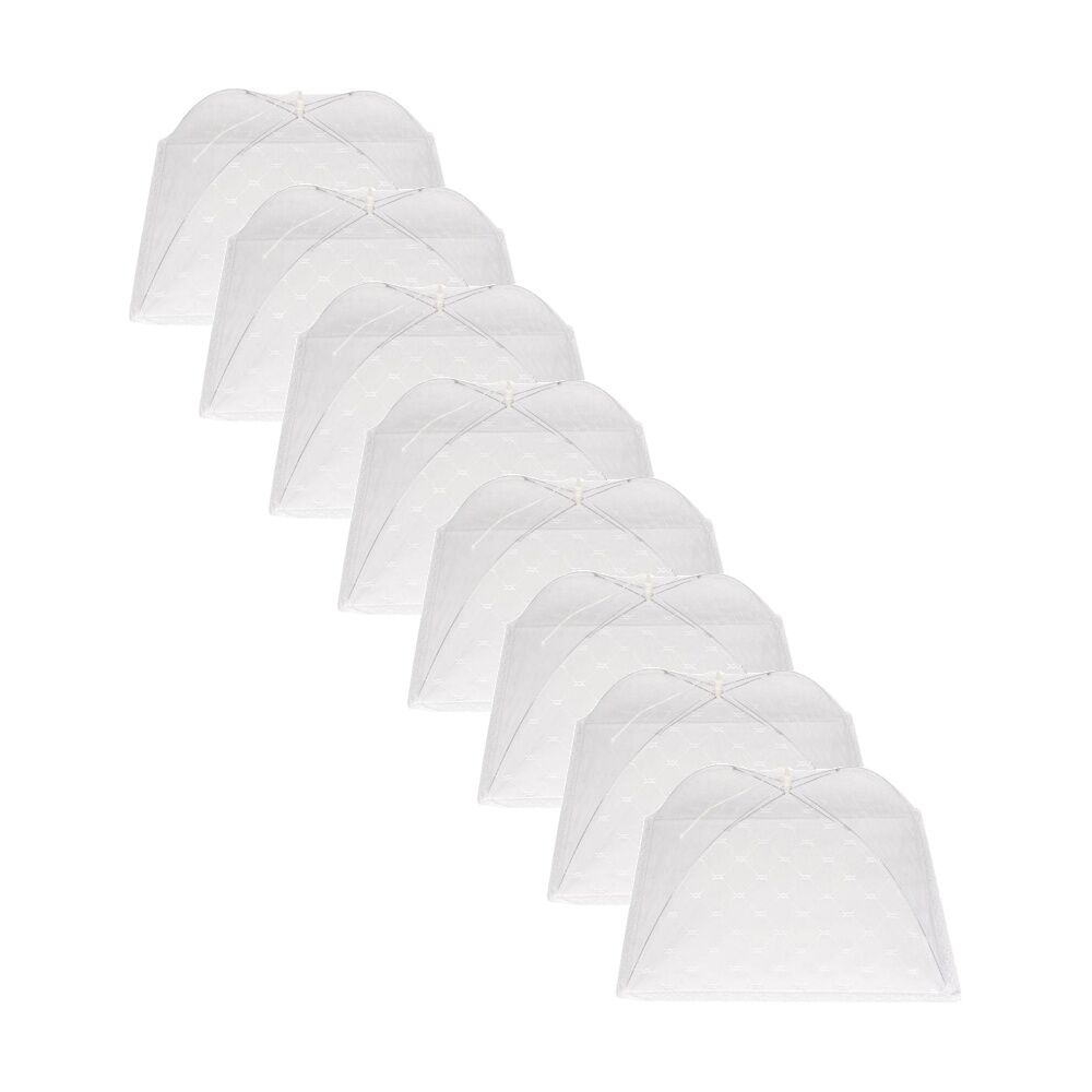 Culinary Kitchen Umbrella Mesh Cover Food Protector Lid 60cm Clear (8 Pack)