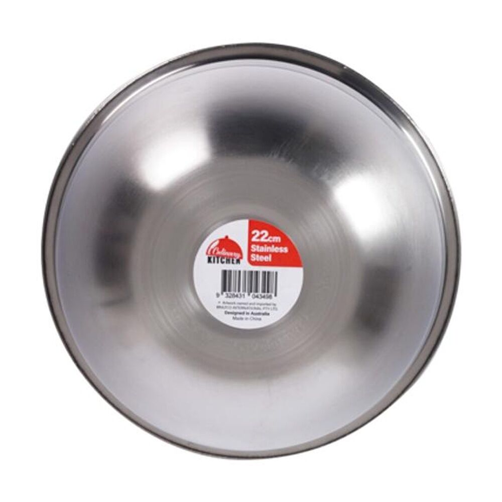 Braz Stainless Steel Kitchen Prep Mixing Bowl Serving Serveware 22cm Silver (4 Pack) — image 5