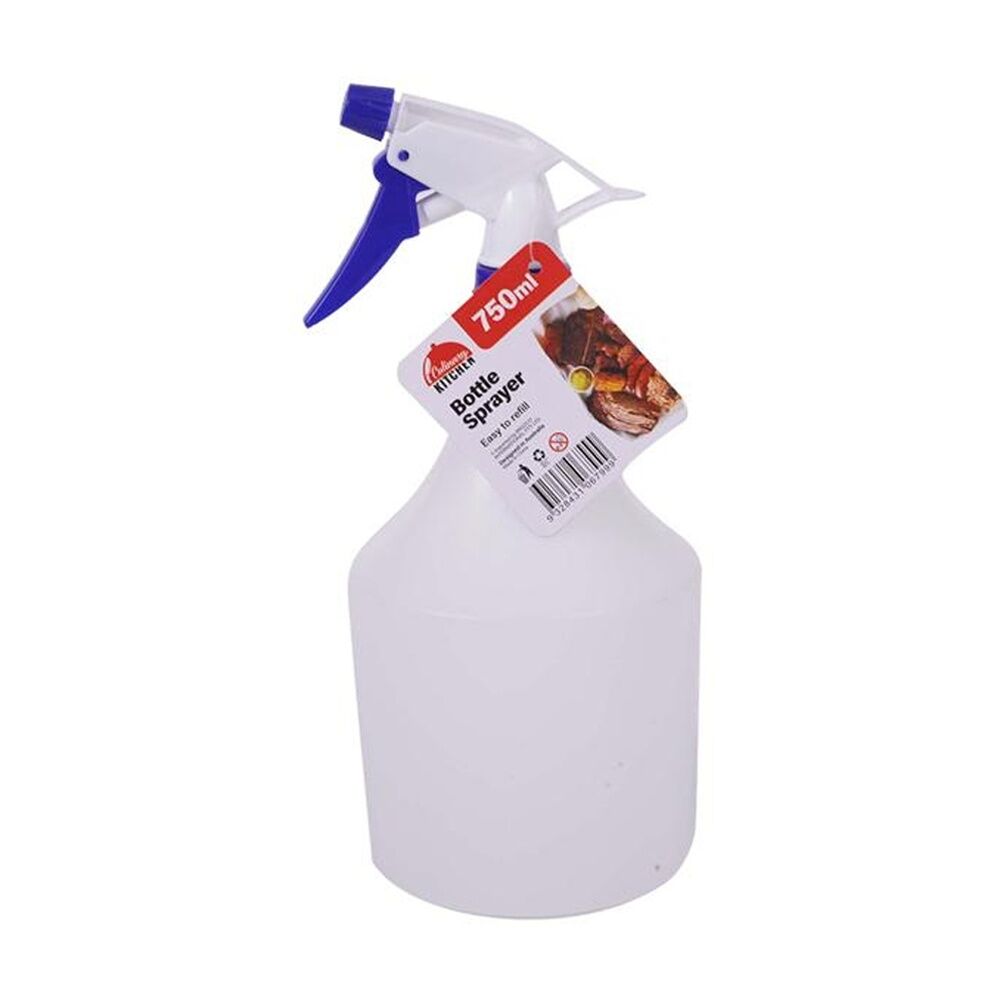 Braz 750ml White Plastic Water Sprayer Cleaning Bottle w/ Nozzle Trigger