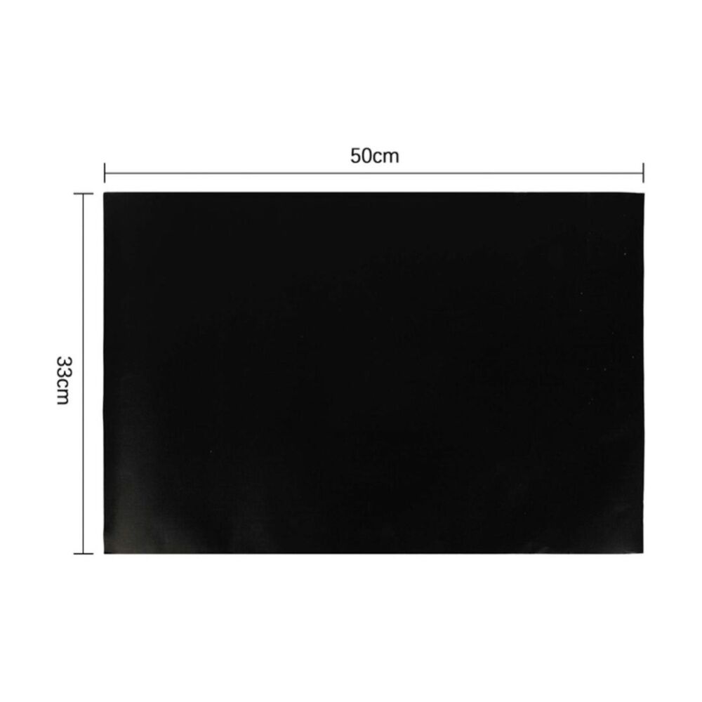 Braz 33x50cm Black Non-Stick Hot Plate BBQ Liner Mat Oven Bakeware — image 4