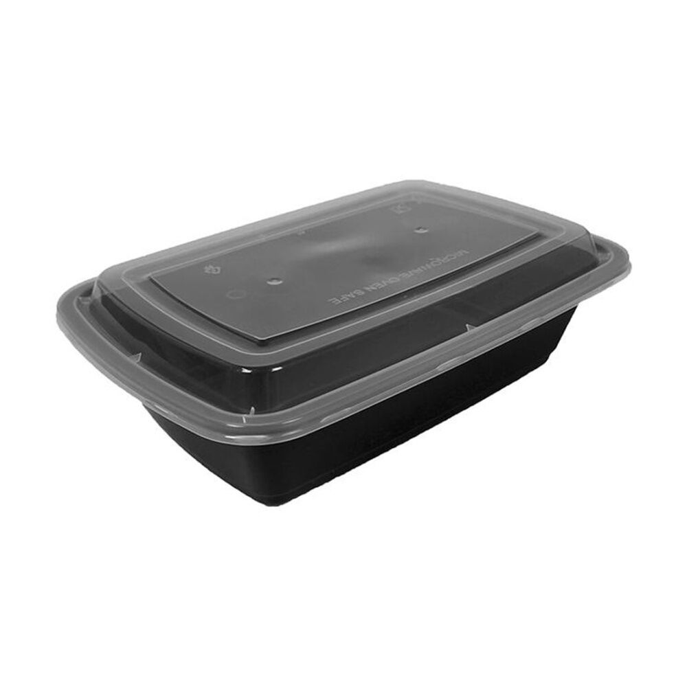 Braz Reusable Microwave Safe Food Prep Storage Containers 1000ml Clear (10 Pieces) — image 3