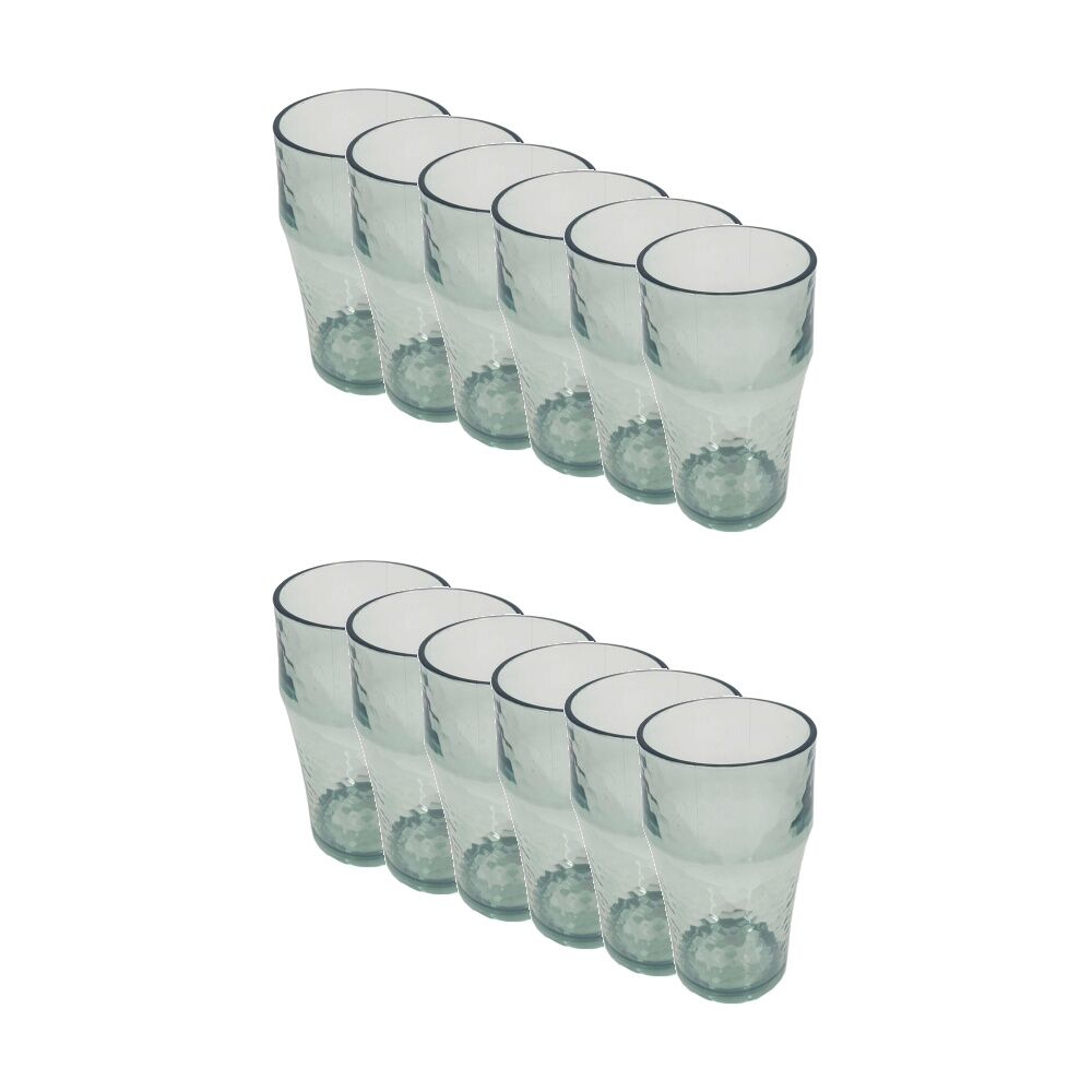 Braz Recycled Look Drinking Glass Cup Drinkware 550ml Clear (12 Pack)