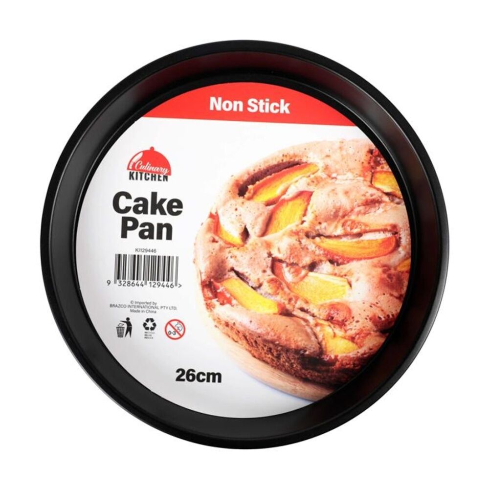 Culinary Kitchen 25x25x3cm Non-Stick Round Cake Baking Pan Tray