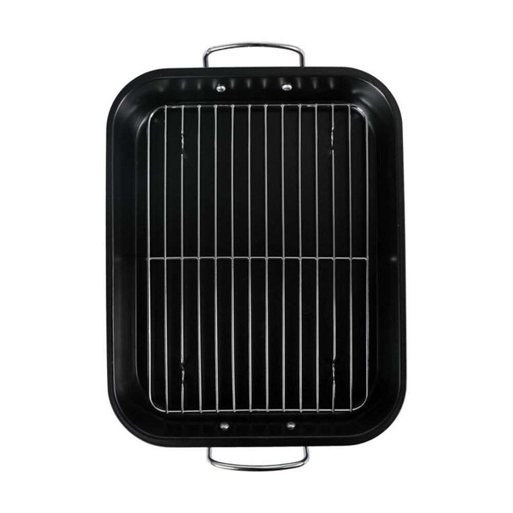 Culinary Kitchen 38x29x5cm Non-Stick Roaster Baking Pan Tray w/ Roasting Rack — image 4