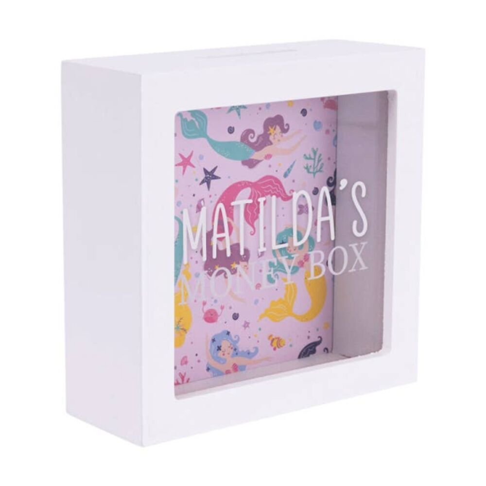 Splosh Kids Money Box Matilda Personalised Name White Pink 13x5x13cm (2 Pack) — image 2